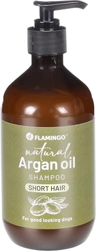 Flamingo hundeshampoo - mit Arganöl - für Hunde mit kurzem Fell 500 ml - Geeignet für alle Fell-...