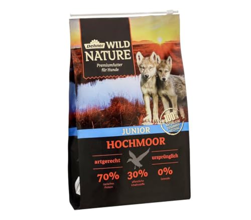Dehner Wild Nature Hundefutter Hochmoor, Trockenfutter getreidefrei / zuckerfrei, für Welpen und...