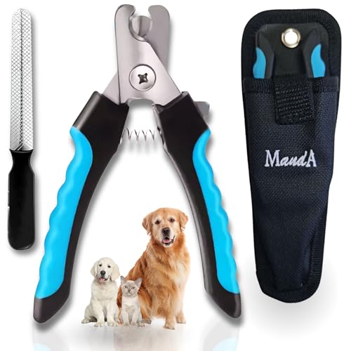 MandA® Hunde krallenschneider mit Hülle, Nagelknipser für Hunde, Katzen und andere Haustiere +...