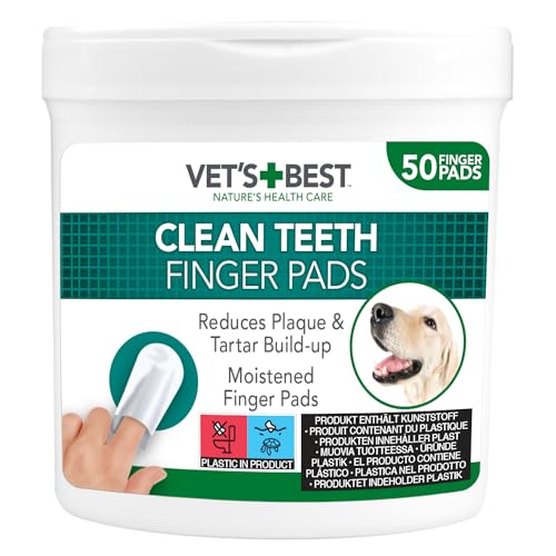 Vet's Best Hunde Zahnreinigungstücher 50 Stück, Weiß