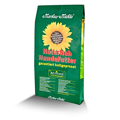 Markus-Mühle NaturNah Hundefutter, Kaltgepresst mit Hühnertrockenfleisch, Vollkornmais und Wild,...