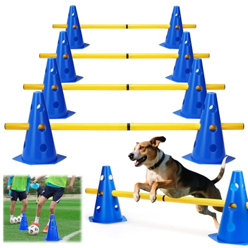 BHHTBB Agility Set Hunde Hürden Steckhürdenset Kinder, Hindernisse für Kinder Hunde Parcour zum...